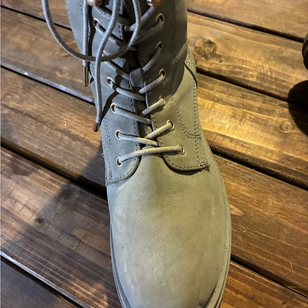 Limelight Gray Lace Up Boots - Picture 4 of 7